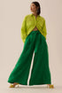 Belted Wide-Leg Pants - Poison Ivy